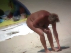 Chubby mature women filmed on a nudist beach