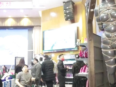 Chinese public supension bondage in latex