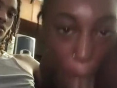 Lil thot throating my dick