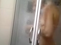 In a shower