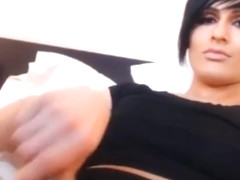 Cute and sexy tgirl jerk off on cam