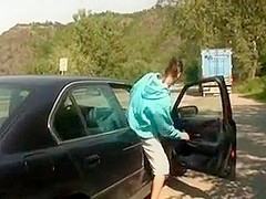 Two gay hunks have a hot fuck in the outdoors