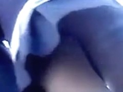 Nice-ass bimbo is seen in up skirt video clip