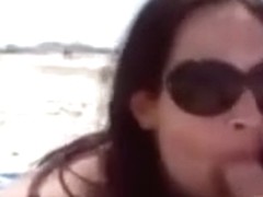 Outrageous vacation blowjob from my skanky hot brunette babe