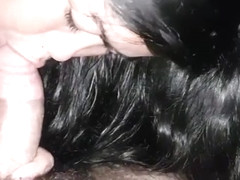 Asian junior suck my hairy cock