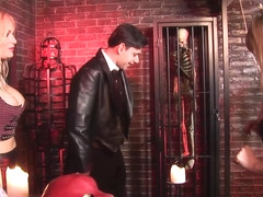 Two Blonde Babes Love Sharing A Dick In The Horror Shop