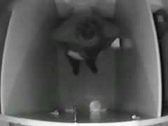 Voyeur toilet scenes with female spied from the above