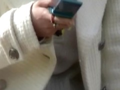 Sharking video of beautiful Asian slapper acting naughty in the public