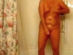 Dilettante British Hotty Masturbates Secretky In The Home Shower