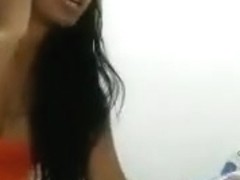 Asianswingerscouple: brunette plays with a dildo