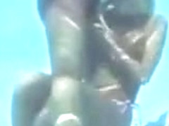 Underwater BJ. Sperm floating