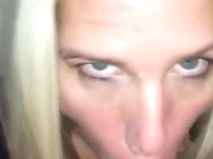 Blonde milf is an expert at blowjobs