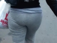 Nice vpl booty in grey sweats