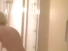 Blonde babe shower spy cam scenes spied through window