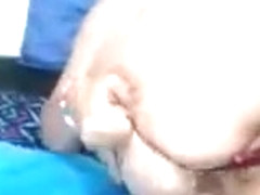 Girl creamy at webcam