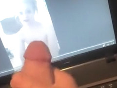 Sexy girl gets a huge cum tribute