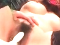 Asian Slave In Fishnets Gets Pussy Vibrated