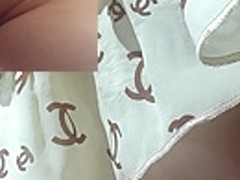 Impressive upskirt xxx with lady in classic panties