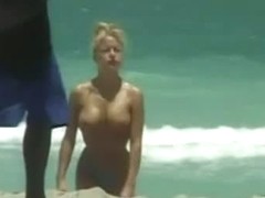 Several fit foxy ladies on a nudist beach, big boobs, big ass porno