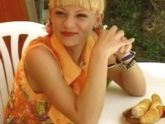 A Hot Blonde Babe From Germany Gets Fucked Hard In The Backyard