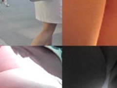 G-string on a sexy chick seen in free upskirt video