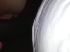 Blonde slut licking black balls