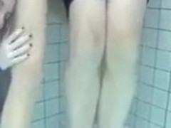 Girl Gives a Handjob in a Public Pool