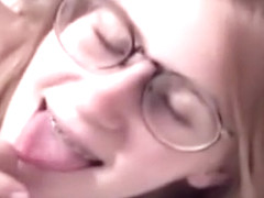 Retro spex amateur pussypounded