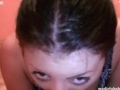 German girl deepthroating and fucking hard.