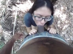 Asian teen sucking and fucki...