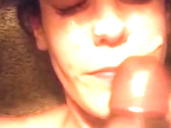 Sucking big black balls facial