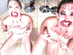 Two Stupid Whores Doing Stupid Things, Self Humiliation, Humiliating Each Other