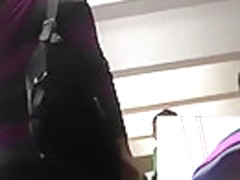 Striped petticoat on her hawt booty