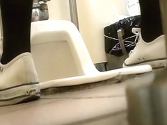 Fresh butts and thick hair of pissing on toilet women