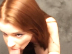 Redheaded Teen Gives Perfect Blowjob