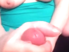 Black Girl With Big Boobs Gives A Handjob