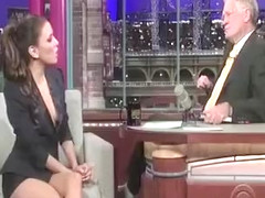Eva Longoria shows amazing cleavage on a talk show