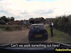 Bigtit amateur fucked on bonnet of cops car