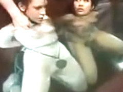 Two Bound Lesbians Gagged Together Gets Sprayed With Water