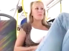 Milf gives a blowjob on the bus