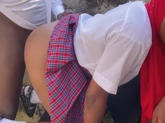 Two College Lovers Sneak Outside To Fuck While Other Students Are In The School Hostel Sleeping. Subscribe My Red Please 13 Min