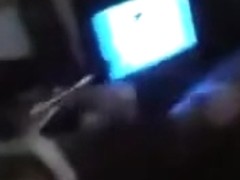 Cute girl cleans up after facial and swallows all the cum