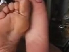 Amazing foot fetish clip with my wife exposing her feet