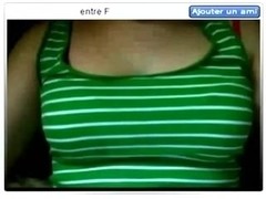 Busty French college cutie on livecam playing with her love muffins