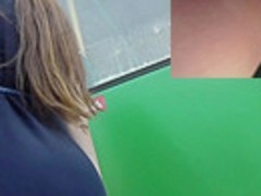 Slender hot girl upskirt video in the public transport