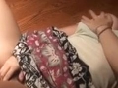 bushy woman on the floor rubs off by WF