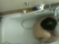 horny Housewife spied in her own bathroom