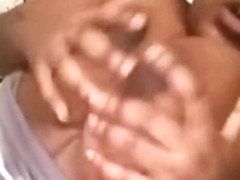 Late night light skin ebony girl showing me then titties