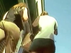 Public upskirt voyeur with amazing teens