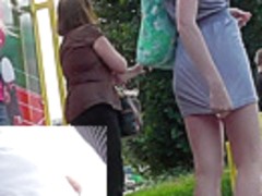 Young girl presents her voyeur upskirts goodies